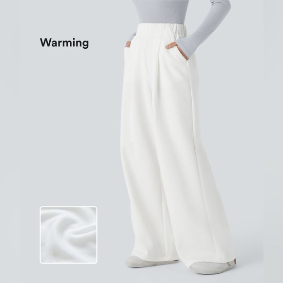 HALARA NWT High Waist Wide Leg Fleece lined Med-R pallet stain look at photos - Picture 2 of 15